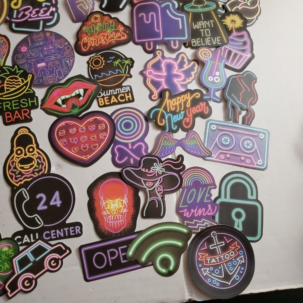 Neon sign style stickers 100 - Picture 4 of 11